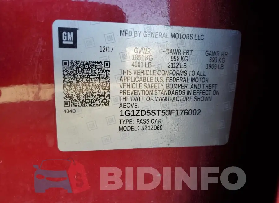 1G1ZD5ST5JF176002 Photo# 12