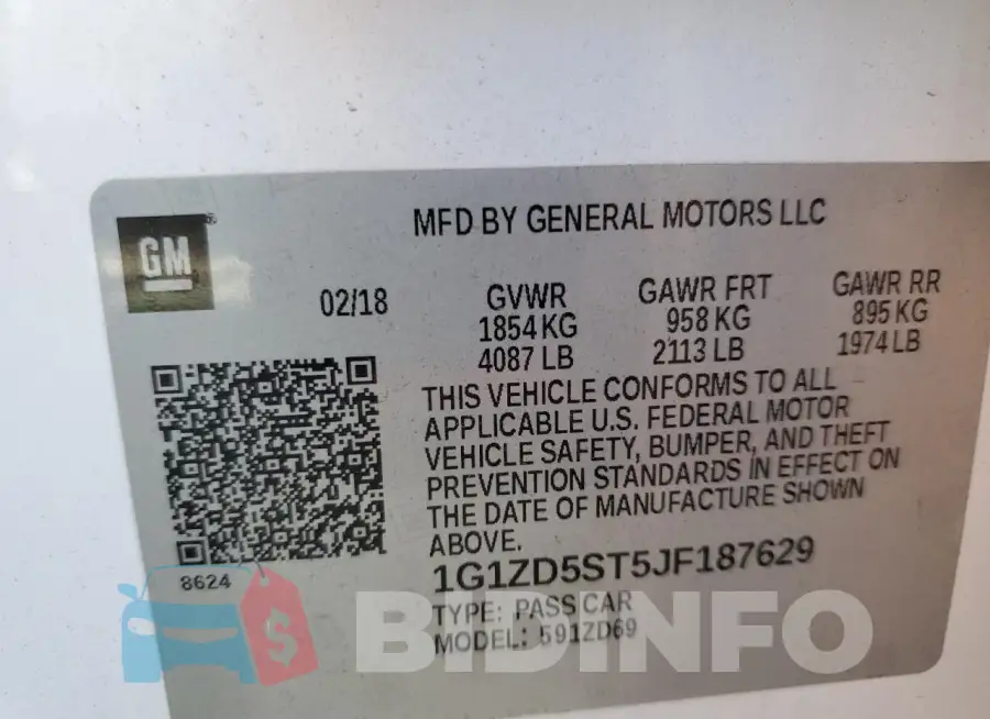 1G1ZD5ST5JF187629 Photo# 12