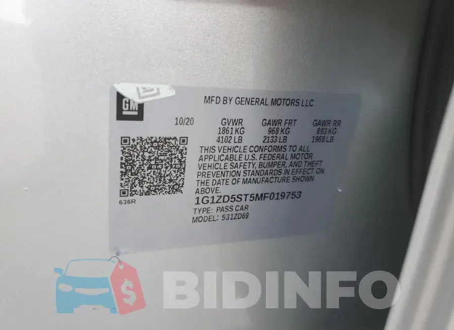 1G1ZD5ST5MF019753 Photo# 12