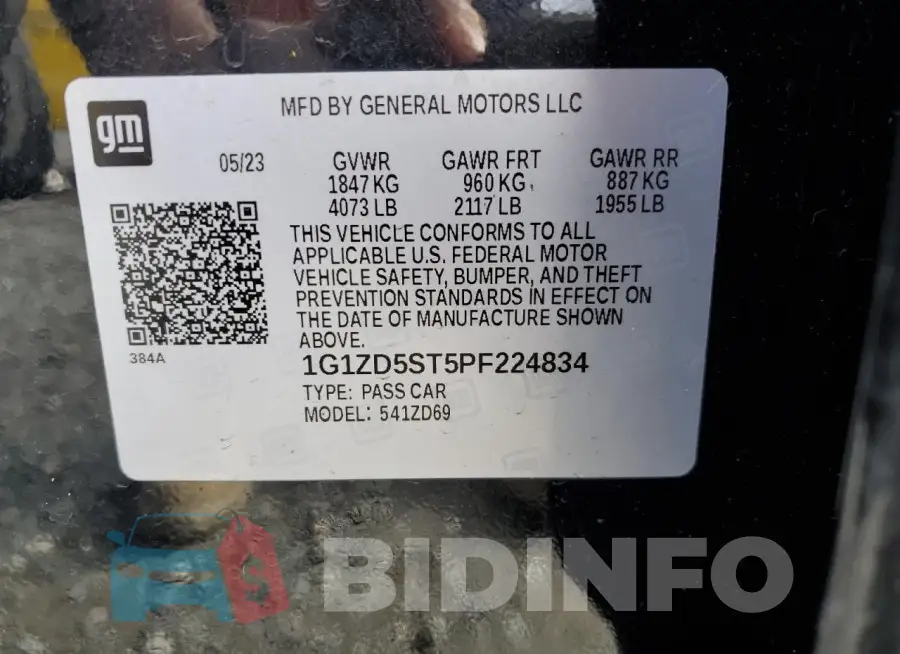1G1ZD5ST5PF224834 Photo# 12