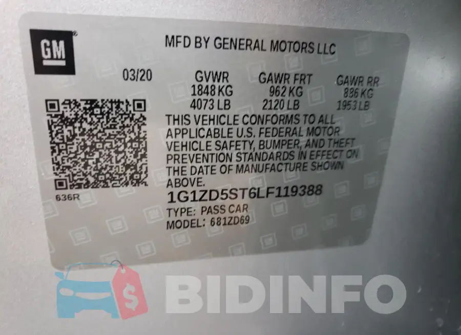 1G1ZD5ST6LF119388 Photo# 12