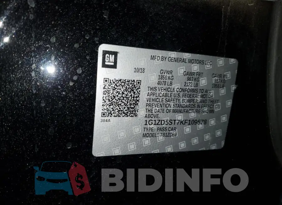 1G1ZD5ST7KF109578 Photo# 12