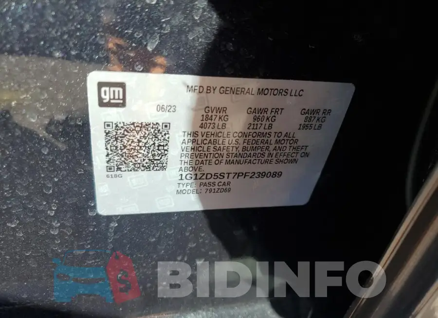 1G1ZD5ST7PF239089 Photo# 13