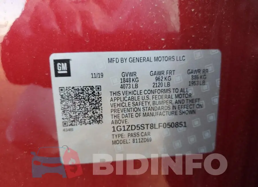 1G1ZD5ST8LF050851 Photo# 12