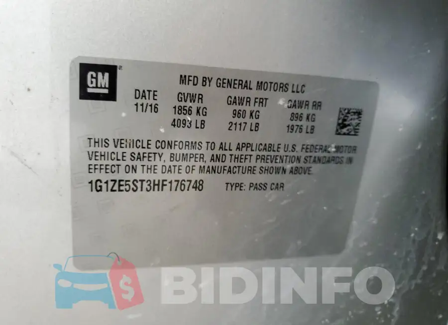 1G1ZE5ST3HF176748 Photo# 12
