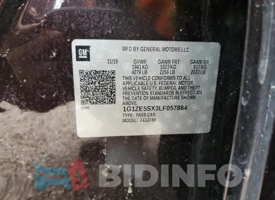 1G1ZE5SX3LF057884 Photo# 12