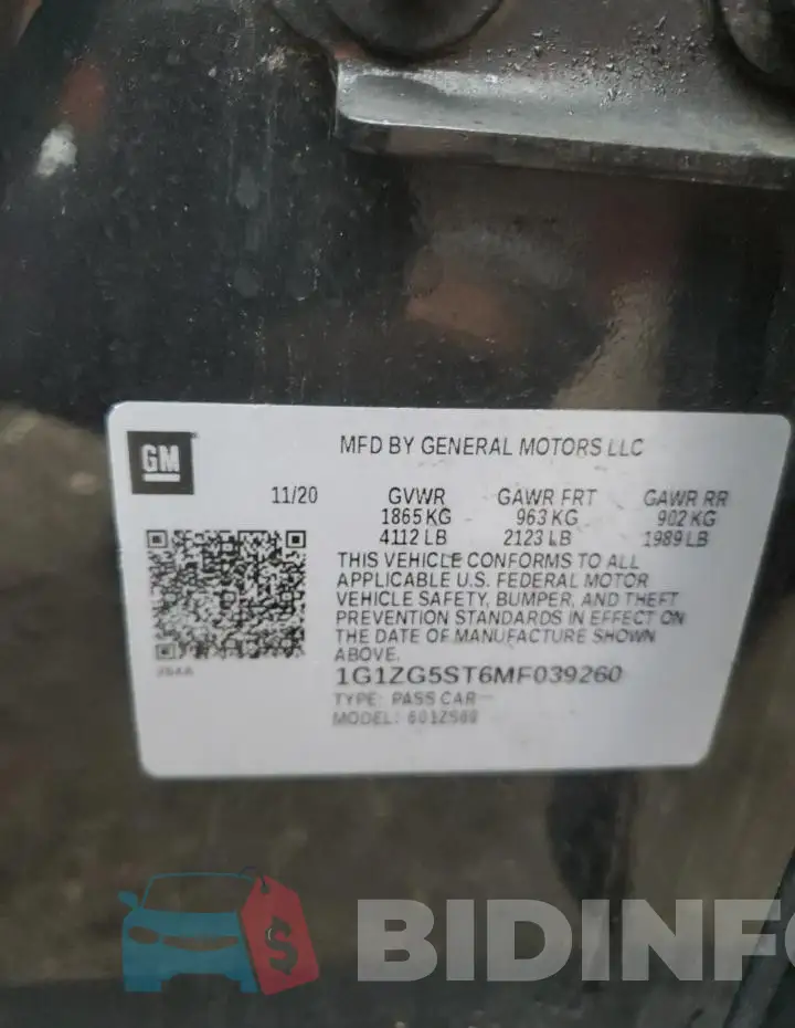 1G1ZG5ST6MF039260 Photo# 12