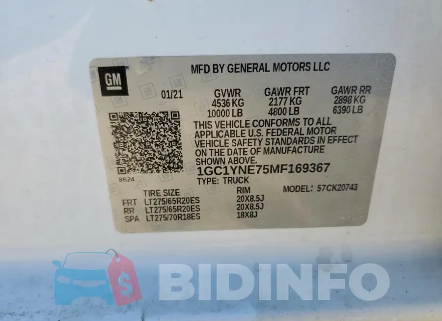 1GC1YNE75MF169367 Photo# 12