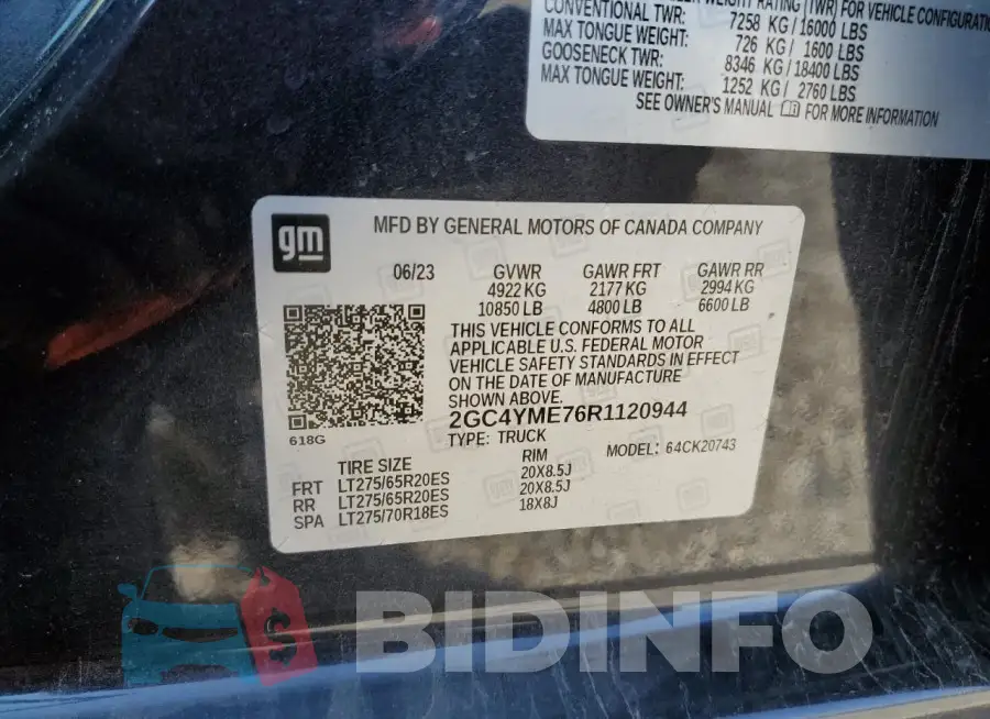 2GC4YME76R1120944 Photo# 12
