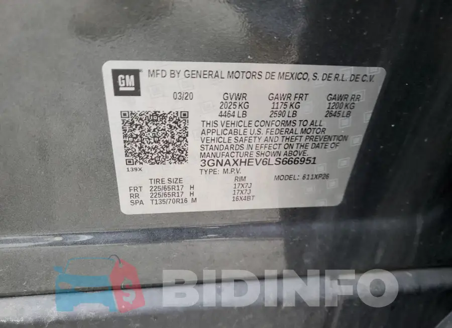 3GNAXHEV6LS666951 Photo# 13