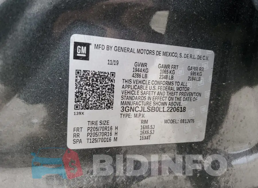 3GNCJLSB0LL220618 Photo# 13