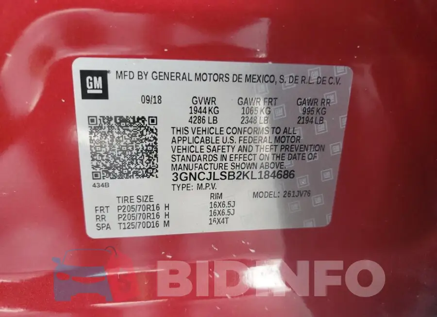 3GNCJLSB2KL184686 Photo# 13