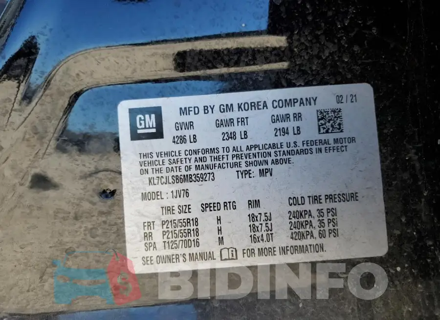 KL7CJLSB6MB359273 Photo# 14