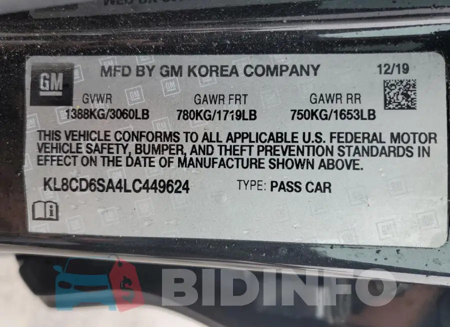 KL8CD6SA4LC449624 Photo# 13