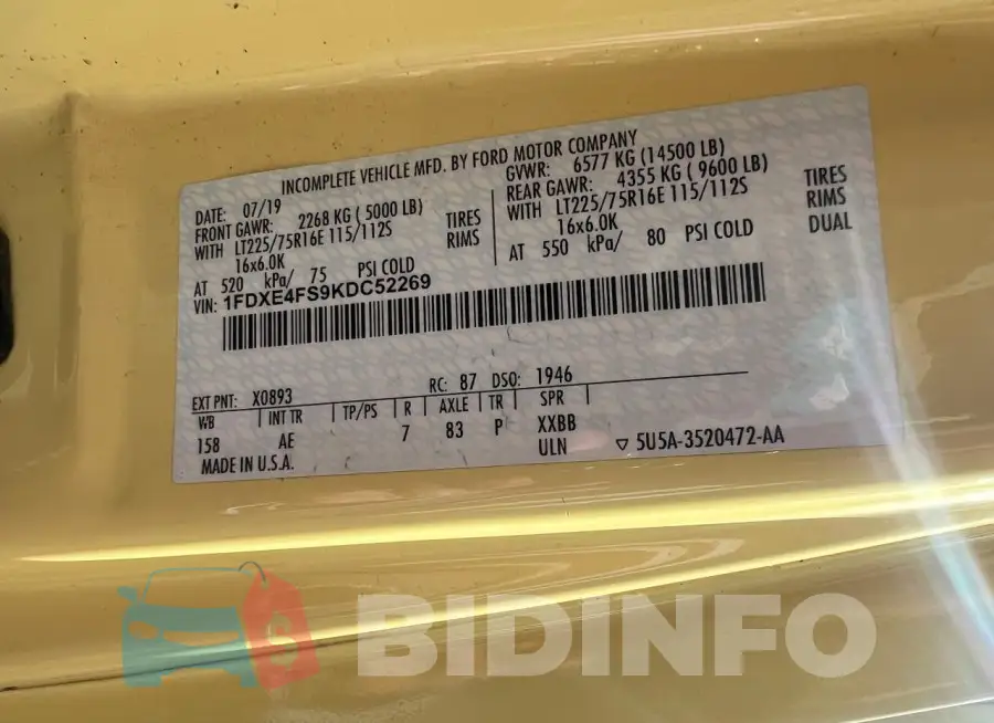 1FDXE4FS9KDC52269 Photo# 10