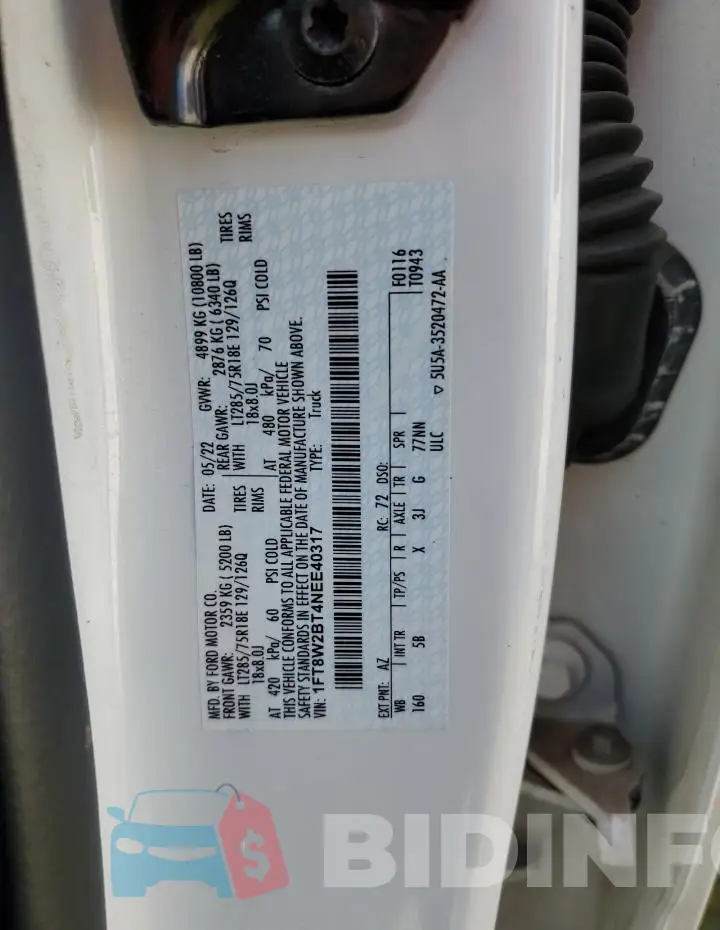 1FT8W2BT4NEE40317 Photo# 13