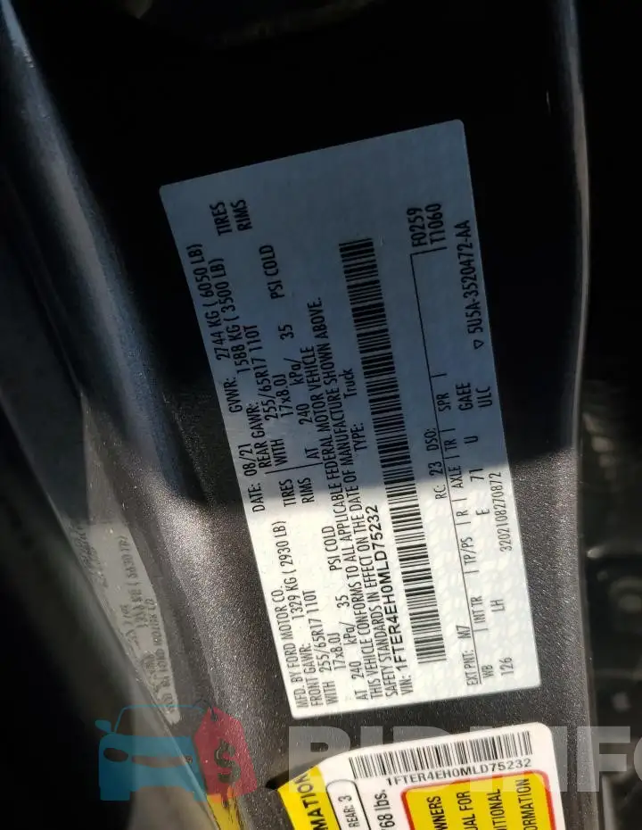 1FTER4EH0MLD75232 Photo# 13