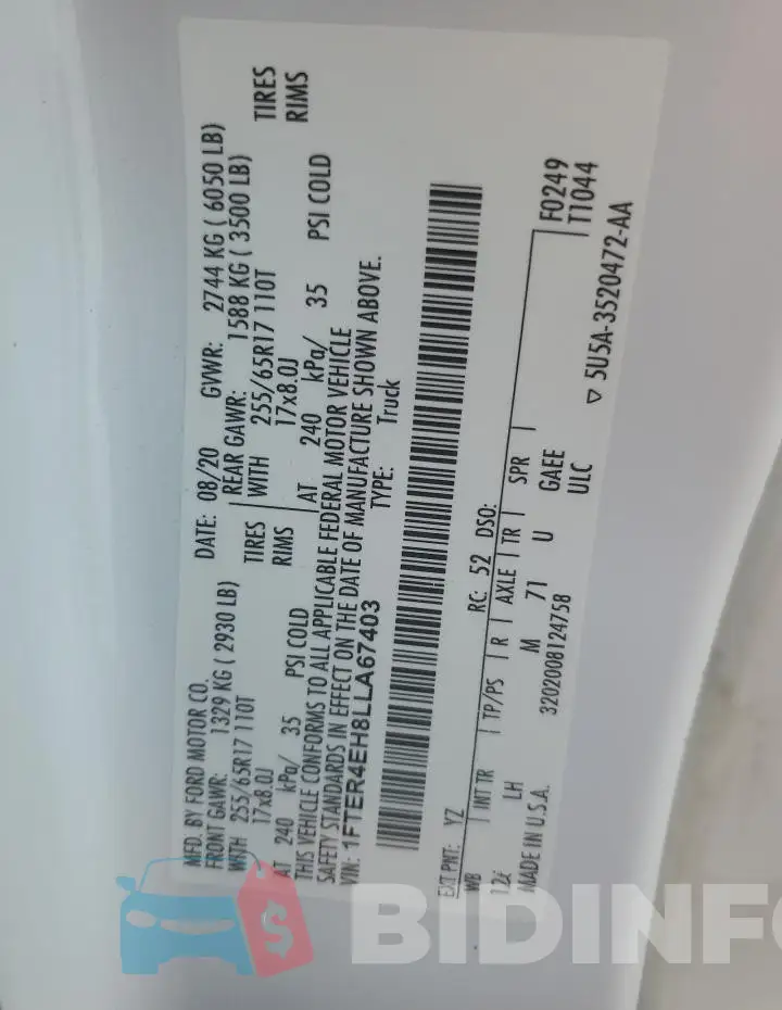 1FTER4EH8LLA67403 Photo# 12