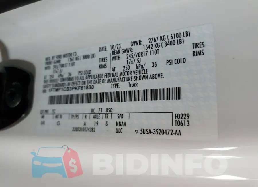 1FTMF1CB3PKF61830 Photo# 12