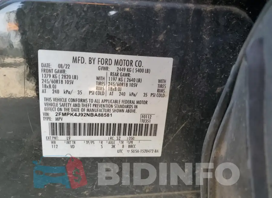 2FMPK4J92NBA88581 Photo# 13