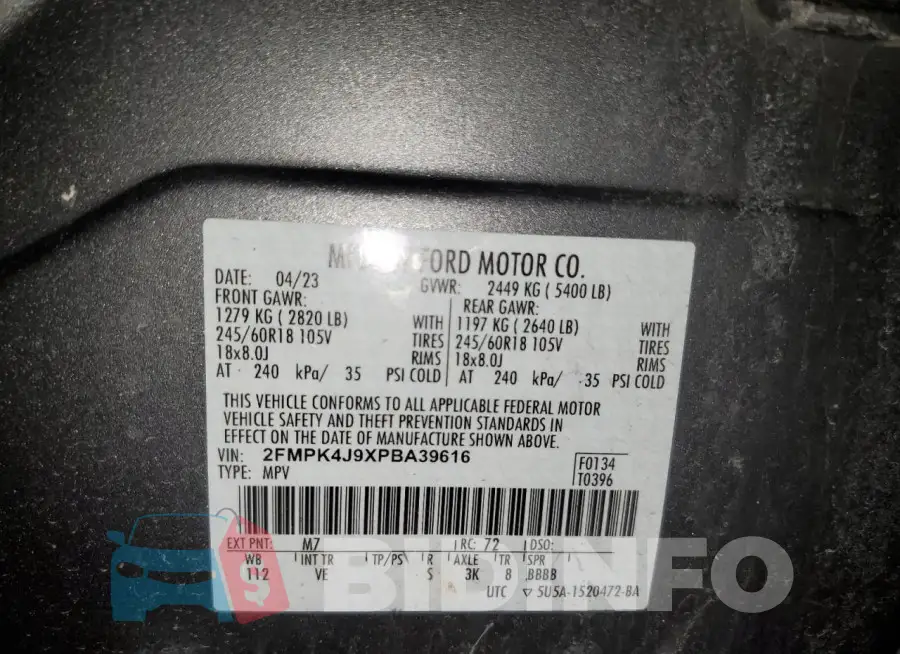 2FMPK4J9XPBA39616 Photo# 13