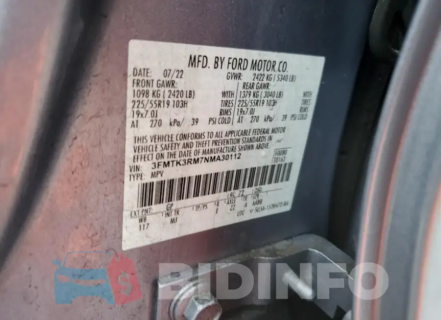 3FMTK3RM7NMA30112 Photo# 12