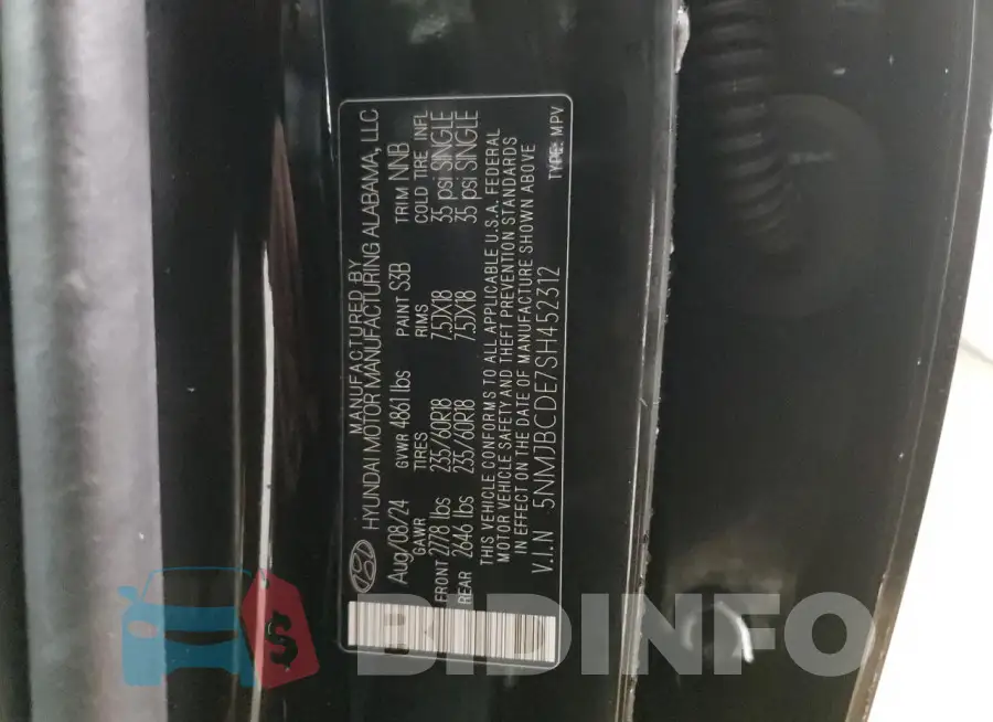 5NMJBCDE7SH452312 Photo# 12