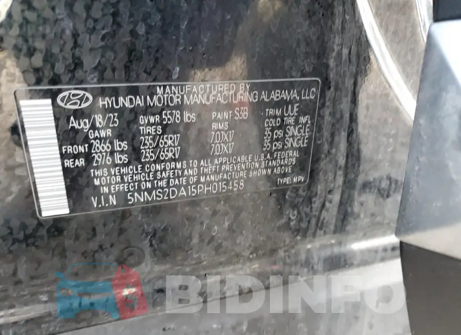 5NMS2DA15PH015458 Photo# 12