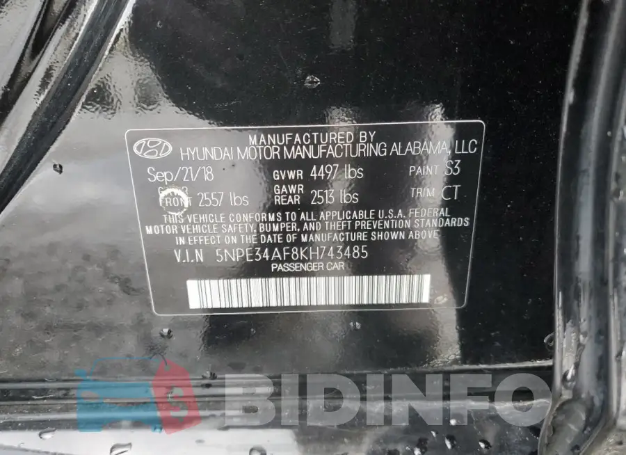 5NPE34AF8KH743485 Photo# 12