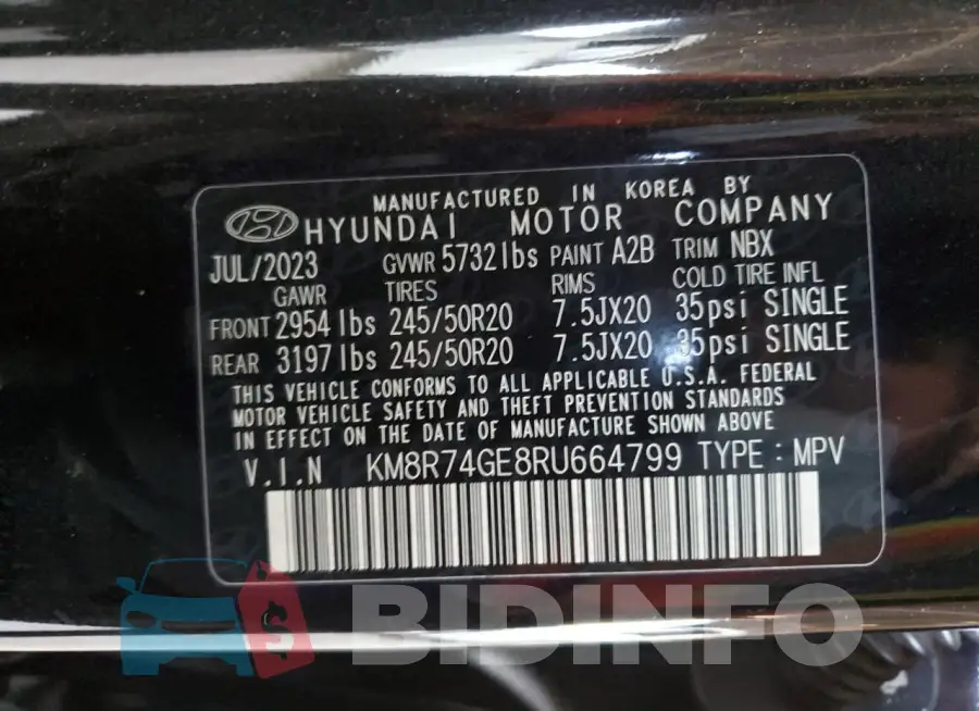KM8R74GE8RU664799 Photo# 13