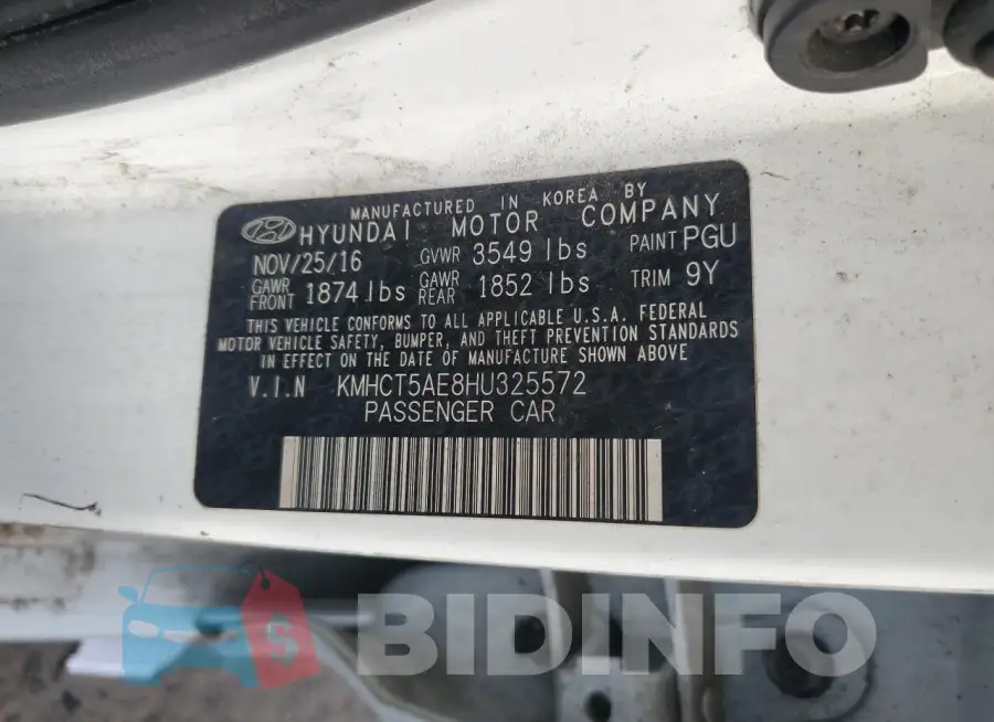 KMHCT5AE8HU325572 Photo# 12