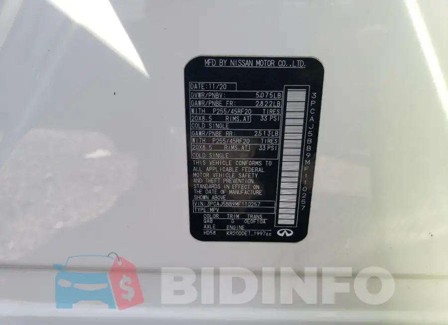 3PCAJ5BB9MF110257 Photo# 12