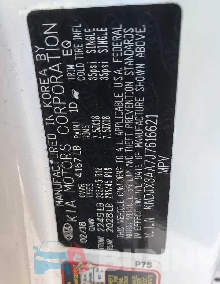 KNDJX3AA7J7616621 Photo# 13