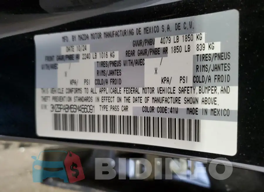 3MZBPABM6SM456091 Photo# 12