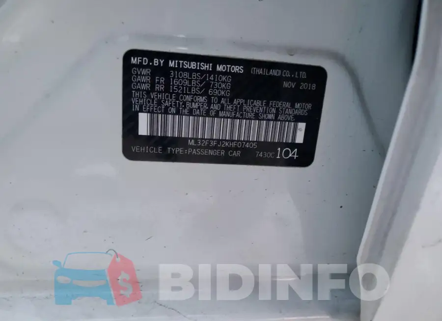 ML32F3FJ2KHF07405 Photo# 12