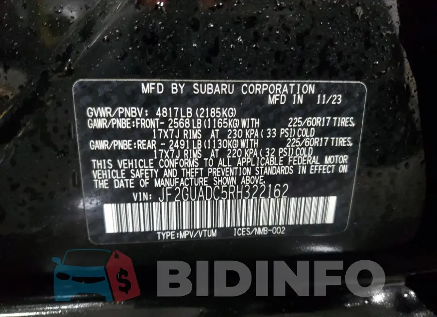 JF2GUADC5RH322162 Photo# 13