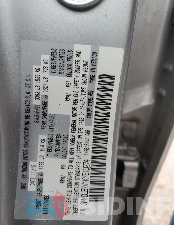 3MYDLBYV1KY510274 Photo# 12