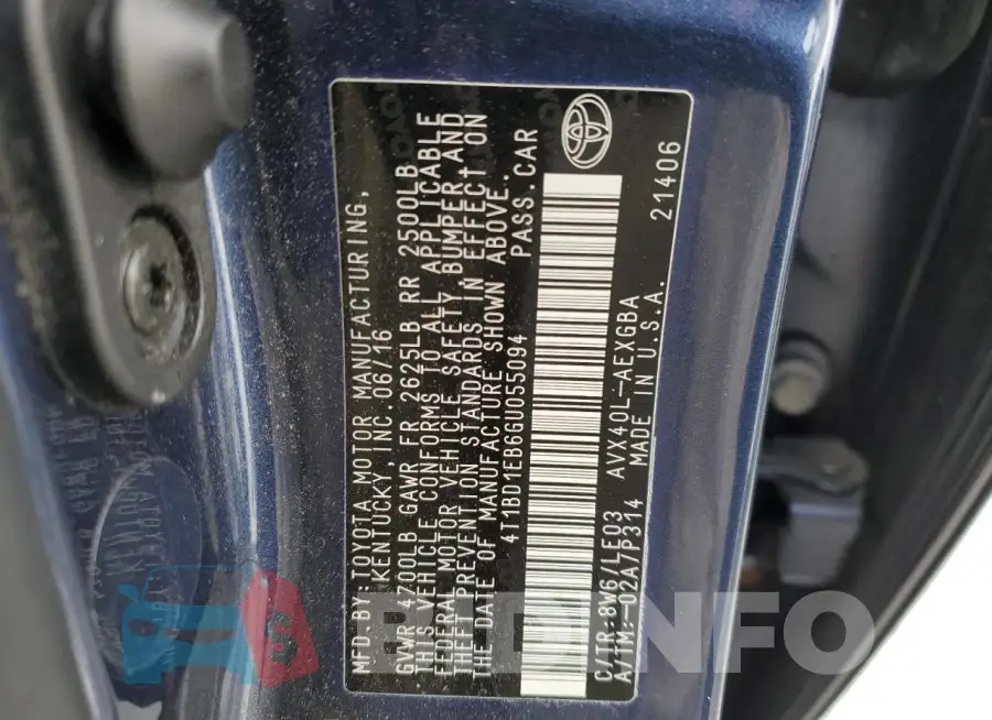 4T1BD1EB6GU055094 Photo# 12