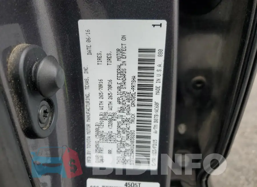 5TFCZ5AN1GX038283 Photo# 12