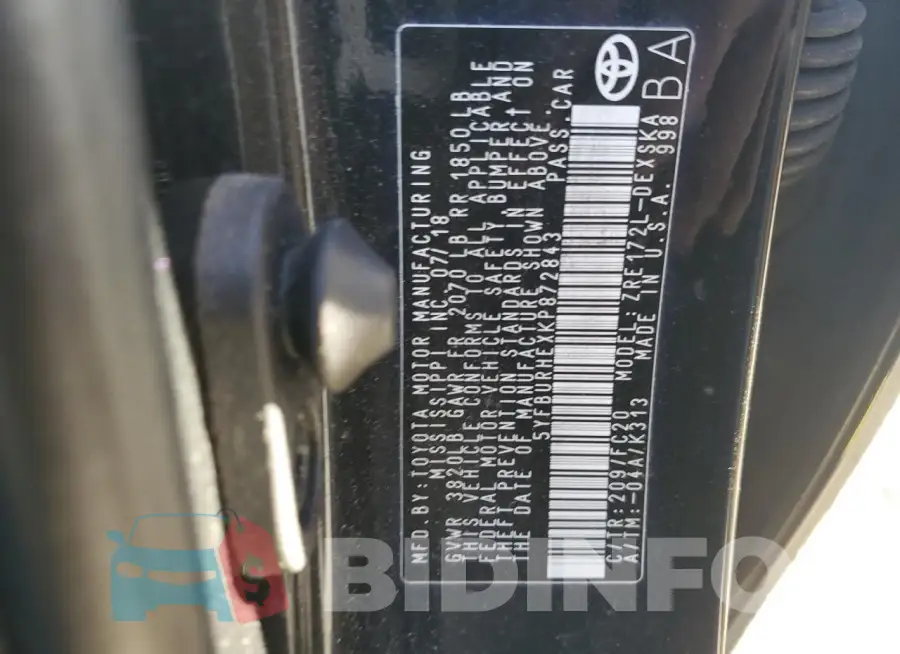 5YFBURHEXKP872843 Photo# 12