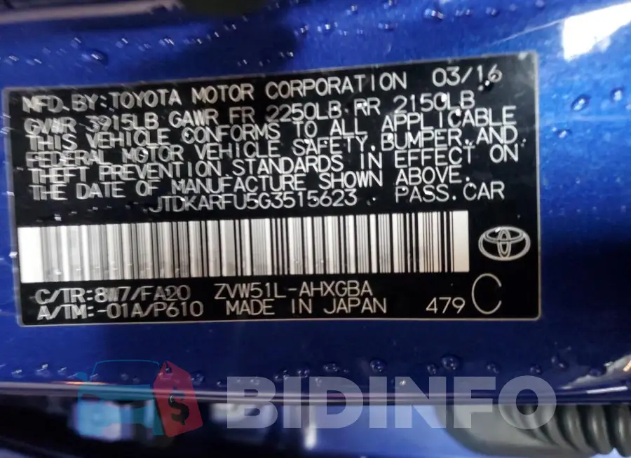 JTDKARFU5G3515623 Photo# 13