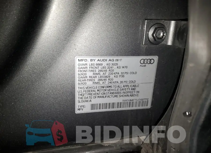 WA1VAAF70JD007712 Photo# 12