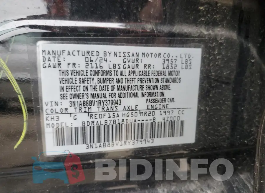 3N1AB8BV1RY379943 Photo# 13