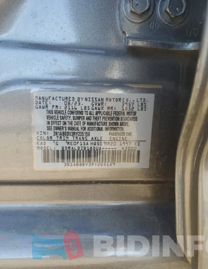 3N1AB8BV3RY205159 Photo# 13