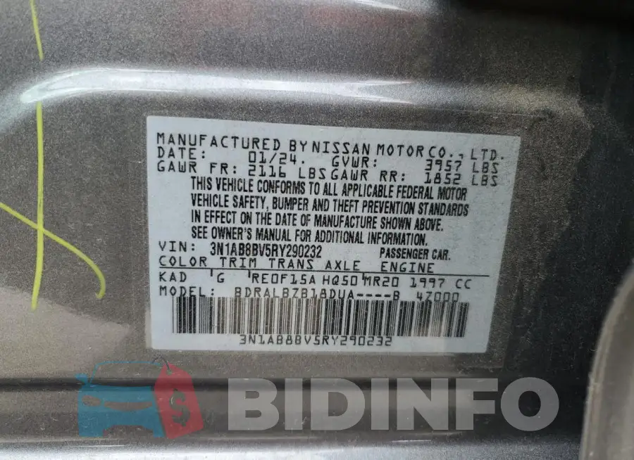 3N1AB8BV5RY290232 Photo# 13