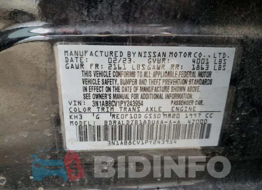 3N1AB8CV1PY243954 Photo# 12