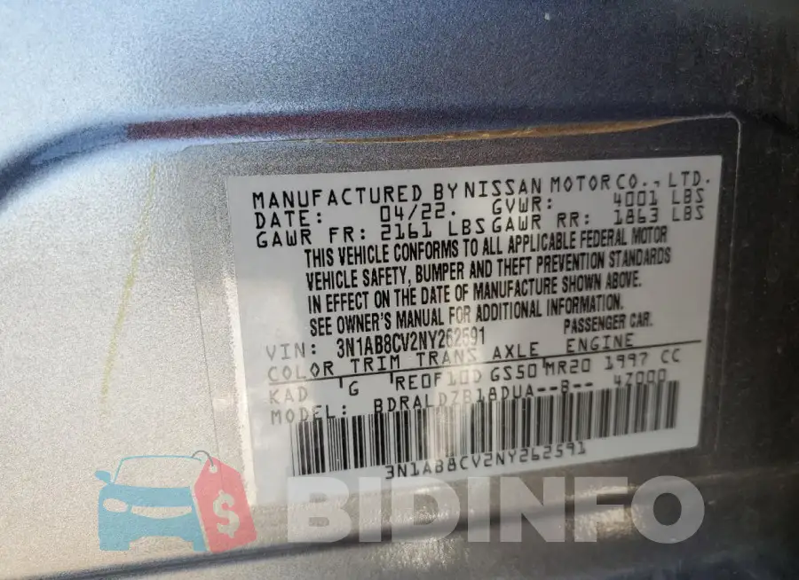 3N1AB8CV2NY262591 Photo# 12