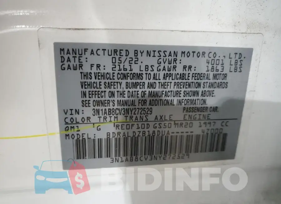 3N1AB8CV3NY272529 Photo# 12