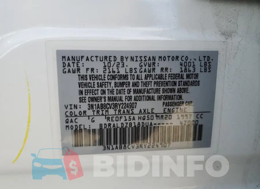3N1AB8CV3RY224907 Photo# 12