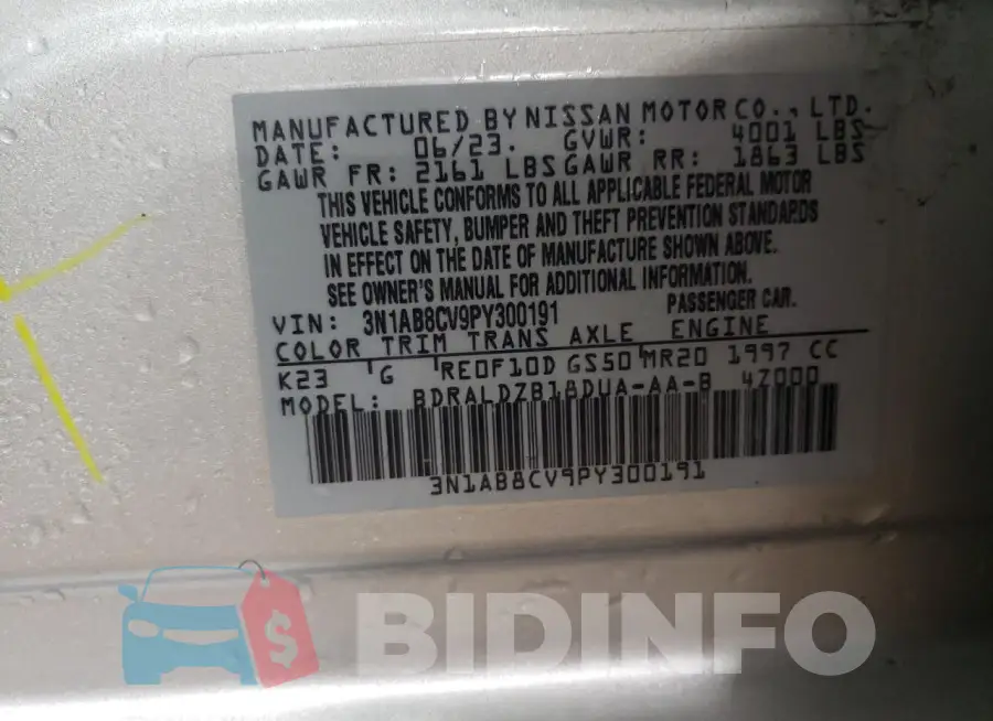 3N1AB8CV9PY300191 Photo# 13